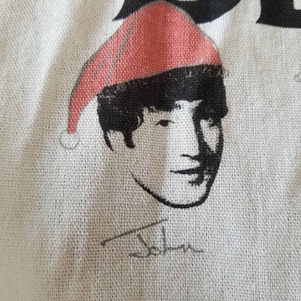 ❌️❌️SOLD❌️❌️The Beatles Cream Colored Cotton Tote Bag - Picture 3 of 8